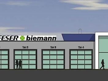 Mit dem Bau dieses Gebäudekomplexes an der Äußeren Nürnberger Straße will das Autohaus Feser-Biemann Ende April beginnen. Die Eröffnung ist im Spätherbst angepeilt.  Ansichtsdarstellung. www.tec-tura.com