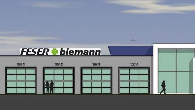 Mit dem Bau dieses Gebäudekomplexes an der Äußeren Nürnberger Straße will das Autohaus Feser-Biemann Ende April beginnen. Die Eröffnung ist im Spätherbst angepeilt.  Ansichtsdarstellung. www.tec-tura.com