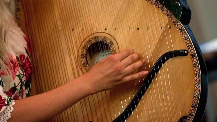 Klangreichtum: Die Bandura besitzt zahlreiche Saiten.