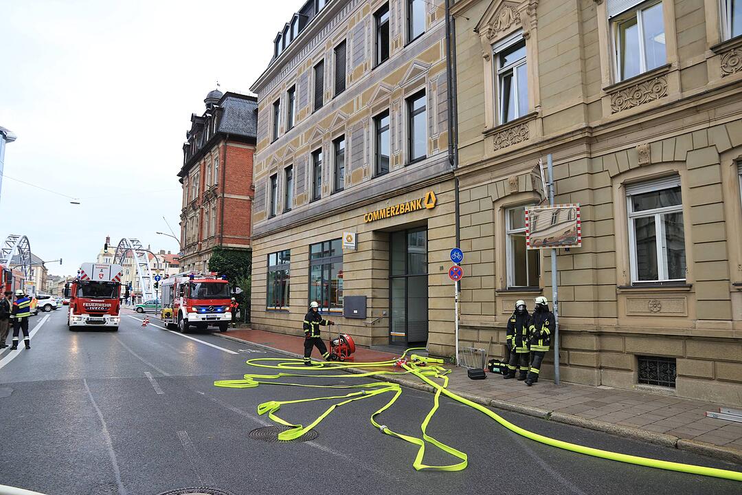 Bamberg: Feuer in der Innenstadt - Brand in Bankfiliale