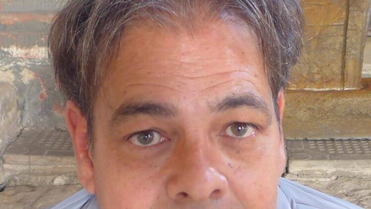 Der freischaffende Maler und Bildhauer Gerd Kanz aus Untermerzbach stellt derzeit Tafelbilder und Skulpturen in der ehemaligen Synagoge aus.