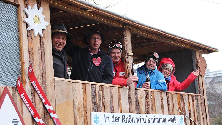 Nüdlinger Gäste auf dem Zug in Waldfenster. Foto: Johannes Schlereth