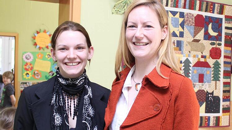 Gwendolin Wagner und Dörte Jentsch sind im Bocklete Kindergarten die Motoren der Entwicklung.