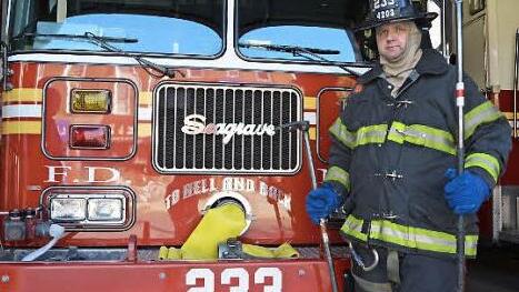 In dem Löschfahrzeug "Engine 233" fuhr der Michelauer insgesamt schon 25 Einsätze mit.