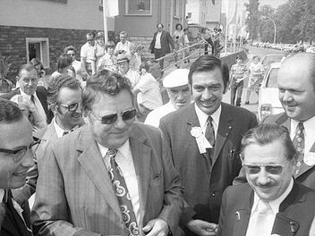 Franz Josef Strauß  war 1973 in Thundorf, ein  Highlight in der 50-jährigen Geschichte des Ortsverbandes. Foto: Archiv Philipp Bauernschubert