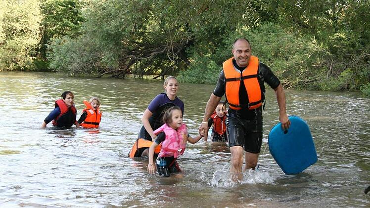 Geschafft! Alle Schwimmer gingen in Marktsteft wieder sicher und bestens gelaunt an Land.