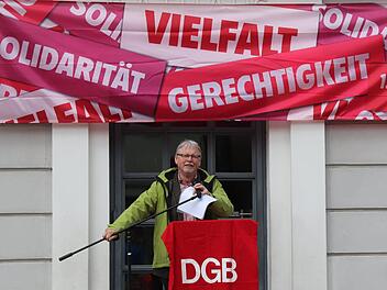 Manfred Böhm, der Leiter der katholischen Betriebsseelsorge im Erzbistum Bamberg,  hielt die Festrede.Johanna Blum