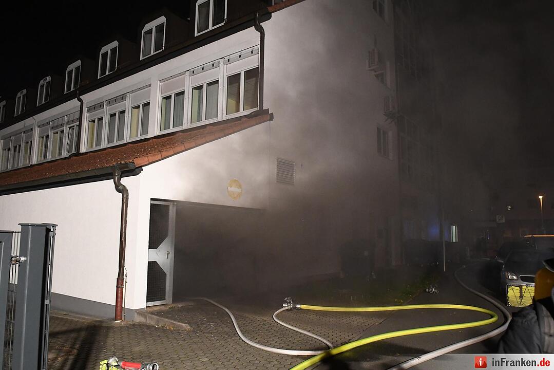 Brand in Tiefgarage in Bamberg - Hotel evakuiert