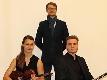 Veronika Sch&ouml;ttl (Viola), &Eacute;tienne Lemieux Despr&eacute;s (Klavier)  und Jakov Galperin (Klarinette) gastieren in Bad Br&uuml;ckenau. Foto: J&ouml;rg Heym
