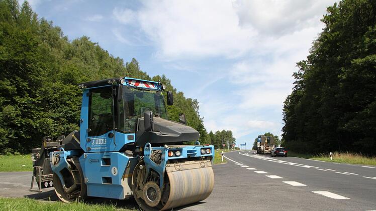 Die Zufahrt zur Autobahn in Richtung Würzburg ist wieder freigegeben. Die Baufahrzeuge wurden bereits am Mittwoch abtransportiert.Foto: Ulrike Müller