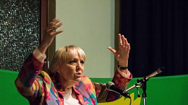 Impressionen vom Wahlkampfauftritt von Claudia Roth beim Kreisverband Coburg-Stadt der GrünenFoto: Jochen Berger