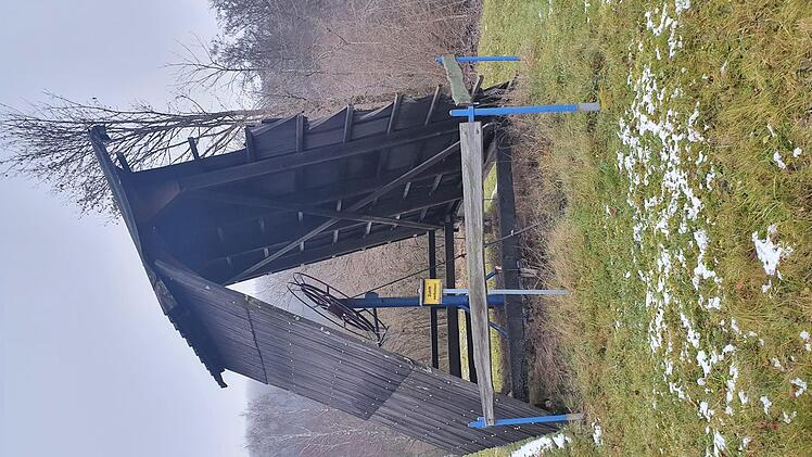 Das &uuml;berdachte Umlaufrad existiert noch am Erlenbrunnen-Hang. Foto: Steffen Standke