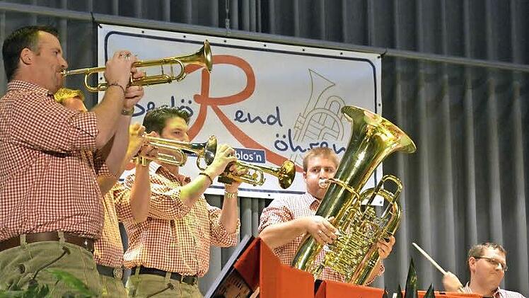 Dass sie gute Lungen haben, bewiesen die Musiker der Band "Bedöhrend Röhrend " bei ihrem Konzert in Bad Bocklet.  Foto: Björn Hein/Archiv
