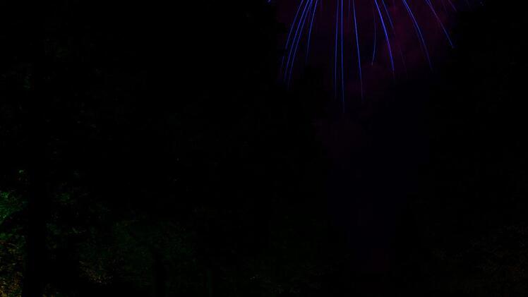 Feuerwerk bei der Kurgartenbeleuchtung in Bad Bocklet. Foto: Björn Hein