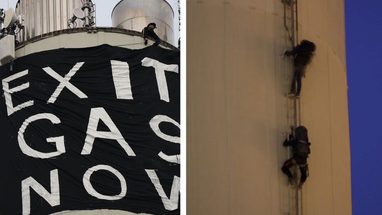 Erlangen: Aktivisten erklimmen Heizkraftwerk - Polizei &auml;u&szlig;ert sich zur Lage