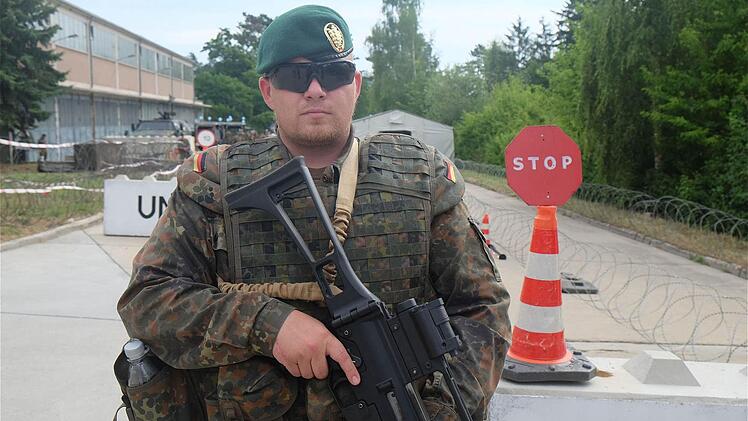 Checkpoint am VN-Ausbildungszentrum. Foto: Gerd Schaar