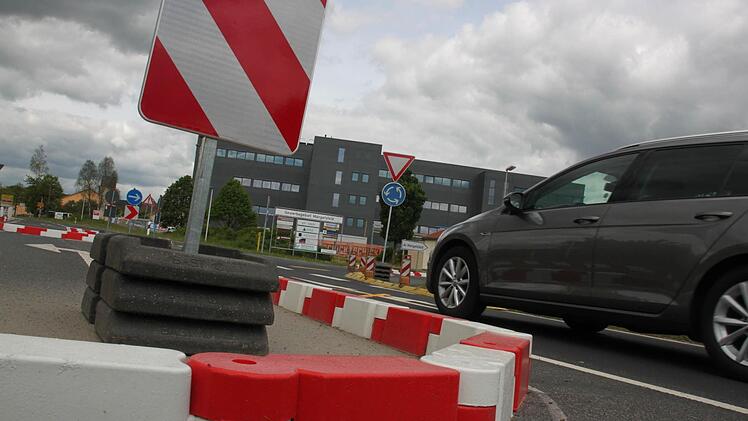 Der Kreisverkehr am Gewerbegebiet Mangelsfeld  Foto: Paul Ziegler