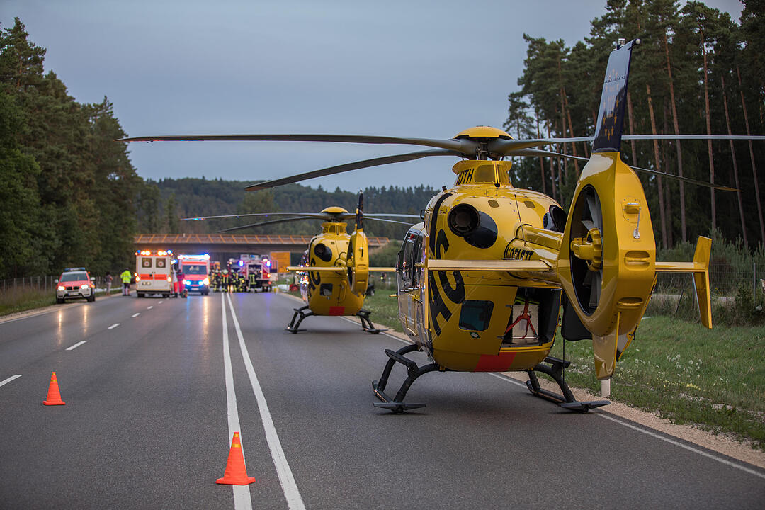 Schwerer Unfall bei Pleinfeld im Kreis Weißenburg-Gunzenhausen