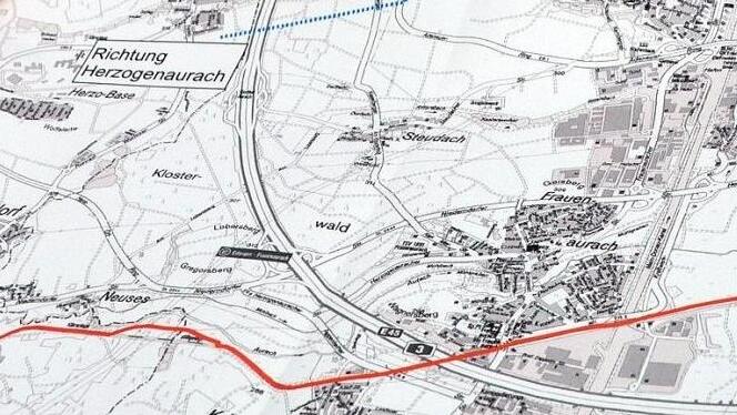 So soll der Radschnellweg zwischen Herzogenaurach und Erlangen verlaufen.  Foto: Bernhard Panzer (Archiv)