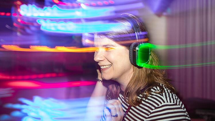 Die erste "Silent Disco" im Landkreis Kronach. Foto: Marian Hamacher