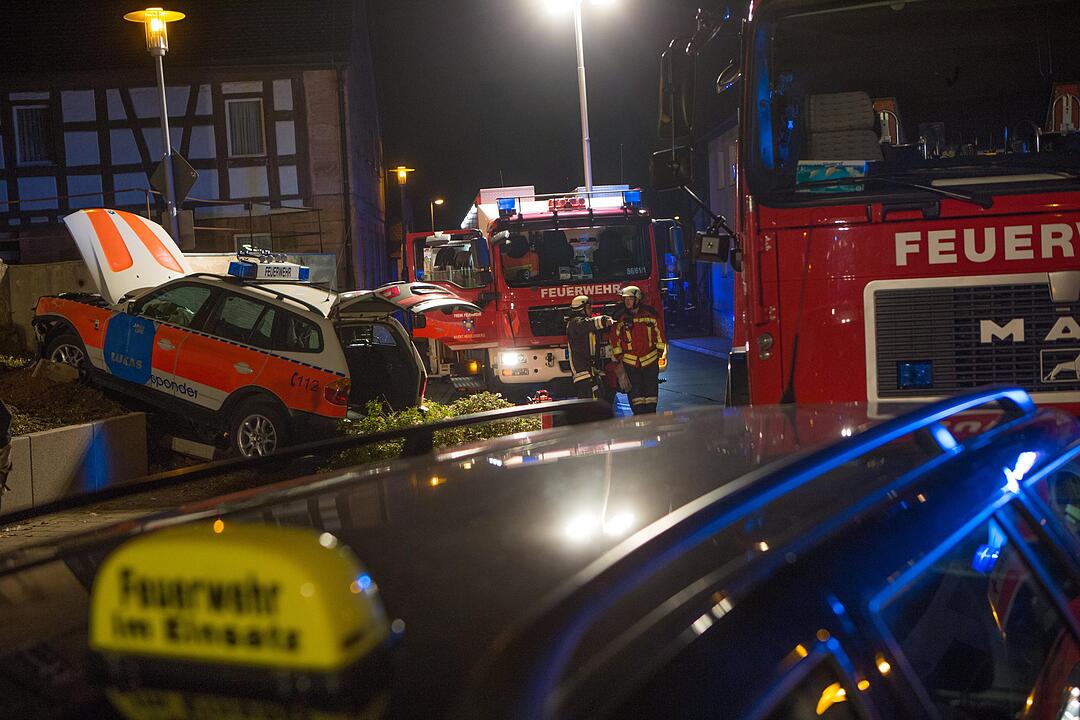 First Responder Fahrzeug verunfallt