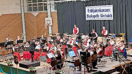 Die Blaskapelle Kirchaich begeisterte zahlreiche Zuhörer bei ihrem Frühjahrskonzert.