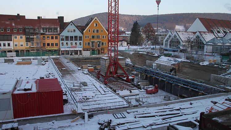 So sieht im Baustelle im Januar 2017 von oben aus.