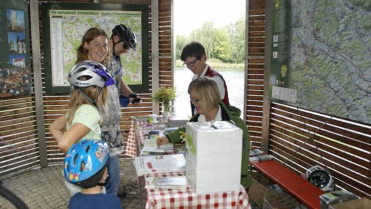 In jedem Ort - hier in Eltmann - wurden die Startkarten gestempelt, mindestens drei Stempel wurden benötigt, um an der großen Tombola teilnehmen zu können.