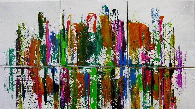 Das nennt man Move-It-Painting. Thomas Mertel zeigt am Samstag und Sonntag von 10 bis 17 Uhr im katholischen Pfarrzentrum, wie so etwas funktioniert.Move-It-Painting