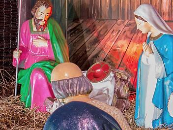 Das Jesuskind wurde aus der Kronacher Krippe gestohlen. Die Suche nach dem Dieb läuft. Foto: Marian Hamacher