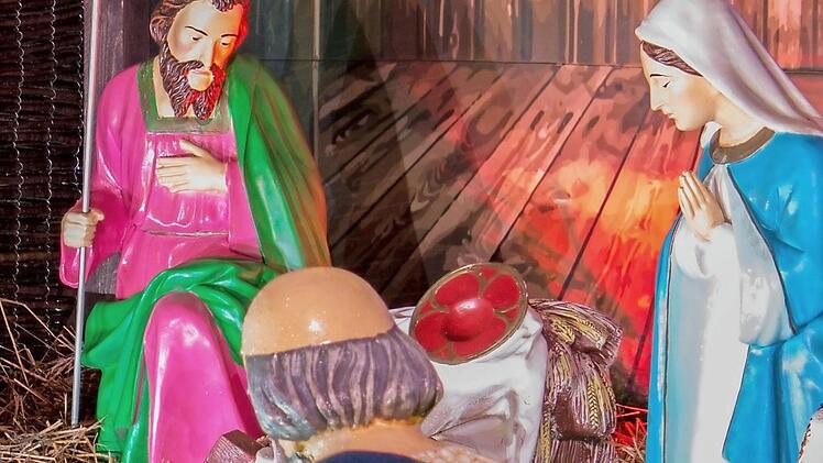 Das Jesuskind wurde aus der Kronacher Krippe gestohlen. Die Suche nach dem Dieb läuft. Foto: Marian Hamacher