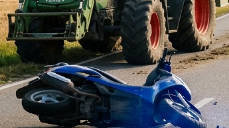 Riedenheim: Rollerfahrerin nach Kollision mit Traktor in Klinik verstorben