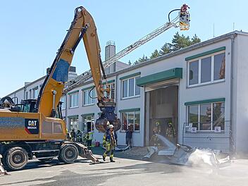 Brand auf Baustelle in Pretzfeld