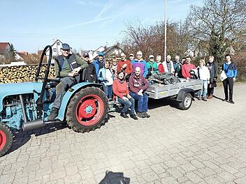 Die Großenseebacher sammelten fleißig Müll.