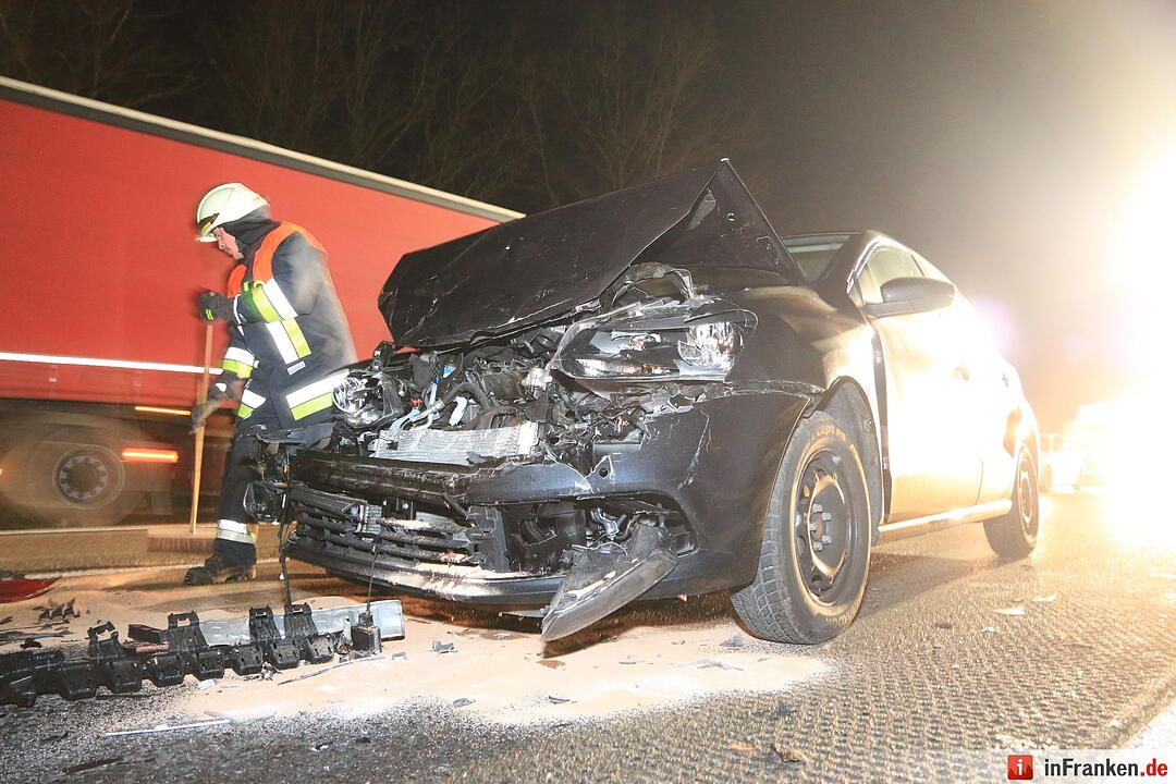 Kollision auf der A3 bei Pommersfelden