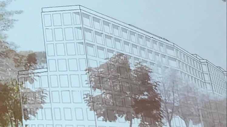 So soll das Gebäude nach dem Vorentwurf von Heim Kuntscher Architekten und Stadtplaner, München, aussehen. Nicht alle im Stadtrat können sich mit der Dimension anfreunden.  MW