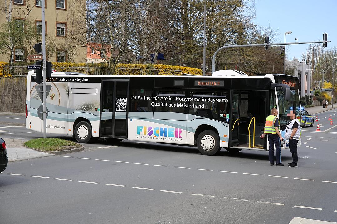 Unfall mit Stadtbus in Bayreuth