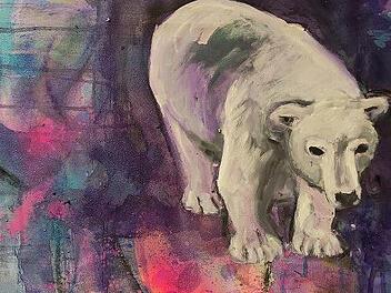 Einblicke in die kreative Welt von Kim Davey: Das letzte offene Atelier des Jahres &ndash; eine lebendige Mischung aus Farbe und Form, eingefangen in einem einzigartigen Kunstwerk.