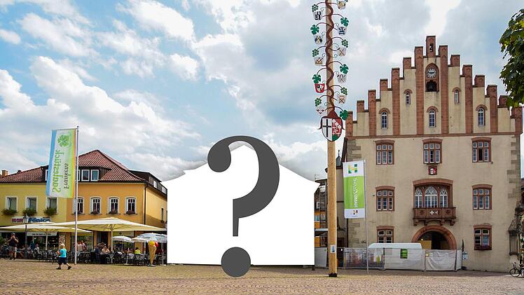 Was wird mit dem alten Kaufhaus am Marktplatz? Viele Fragen sind noch offen.Foto: Montage/Arkadius Guzy