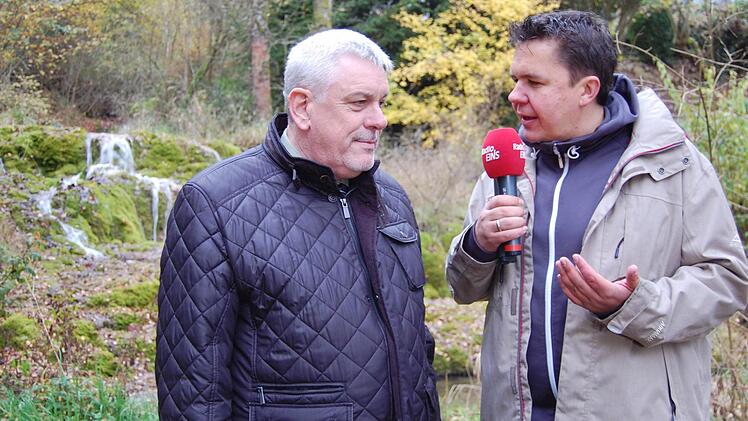 Im Gespräch: OB Norbert Tessmer und Thomas Apfel von RadioEins