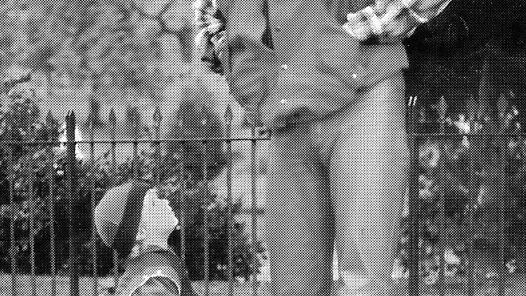 Spaziergang im Hyde Park London: Thomas Gottschalk mit seinem Sohn Roman, geboren 1982. Foto: privat