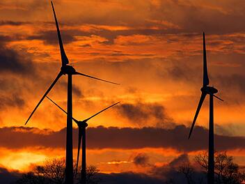 Im Roßbacher Forst wird es keinen Windpark geben. Das Bild zeigt Windräder in Mecklenburg Vorpommern. Foto: Jens Büttner/dpa