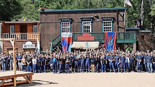 Die Feuerwehrjugend nahm die Westernstadt ein.