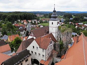 Blick von der Burg Hiltpoltstein Richtung Gräfenberg Foto: Martin Rehm