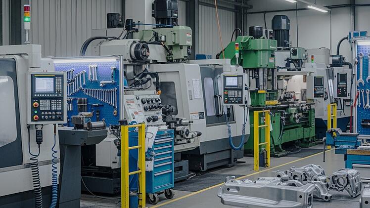 Maschinenbauer, Anlagenbauer, Fabrikhalle, Fertigung, Produktion, Autozulieferer, Industriehalle