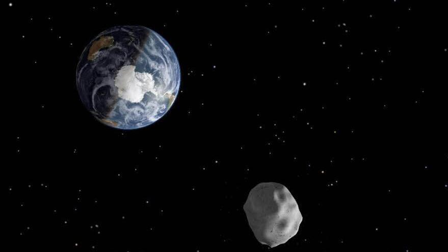So könnte es aussehen, wenn der Asteroid an der Erde vorbeifliegt. Foto: dpa/Nasa
