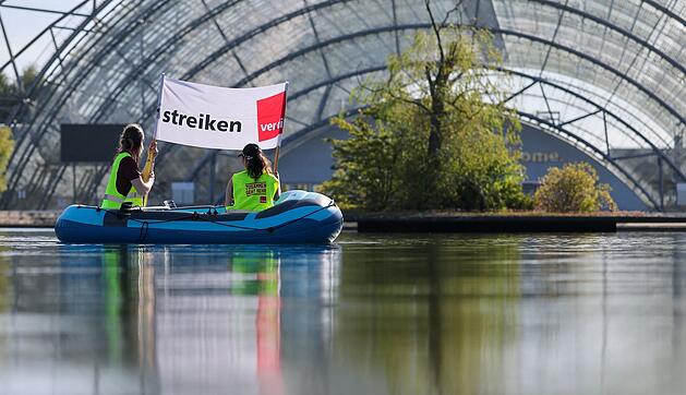 Warnstreik an der Leipziger Messe