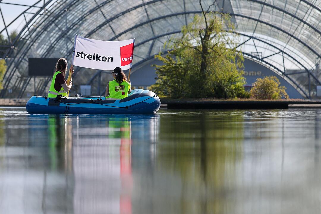 Warnstreik an der Leipziger Messe