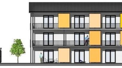 Der Entwurf des Haßfurter Planungsbüros K & U GmbH zeigt das in Knetzgau im Dülbigweg geplante soziale Wohnbauobjekt mit zehn Wohneinheiten. Die Gemeinde will das Projekt bis nächstes Jahr realisieren. Grafiken: K&U Planungsbüro/Gemeinde Knetzgau