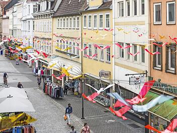 Der Vogelschwarm im Steinweg ist auch &uuml;berregional gut angekommen.